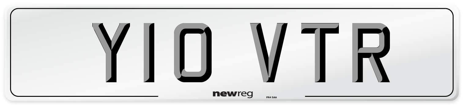 Y10 VTR Number Plate from New Reg